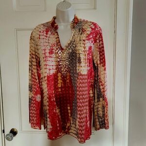 Chaudry KC Boho Blouse With Sequins. Size Small